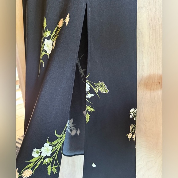 Sugarlips Jenna Floral Midi Dress Black Green Puff Sleeve Women’s Small NWT - Picture 4 of 14